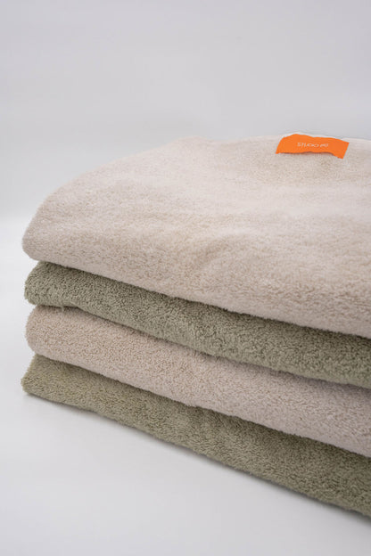 Handtuch-Sets Beige & Grün